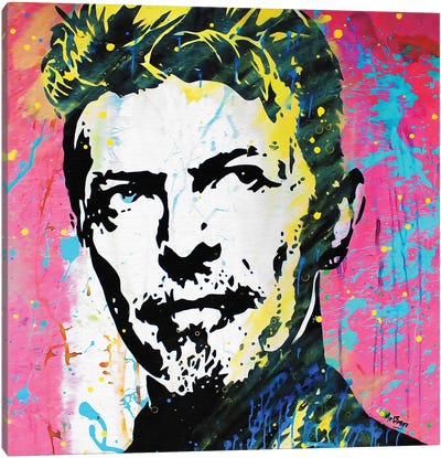 David Bowie: The Man Who Changed The World Canvas Art Print - Pop Music Art