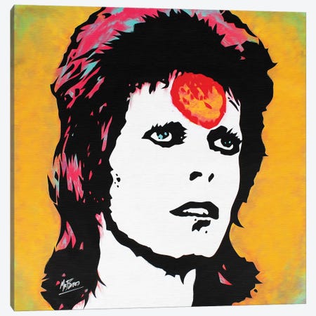 David Bowie: Ziggy Stardust Canvas Print #BAE15} by MR BABES Canvas Art Print