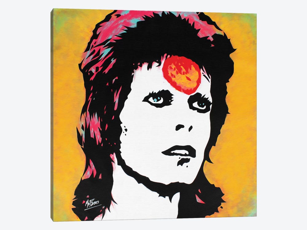 David Bowie: Ziggy Stardust by MR BABES 1-piece Canvas Artwork