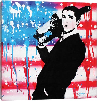 American Psycho: Patrick Bateman Canvas Art Print - Christian Bale