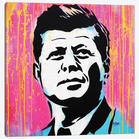 John F. Kennedy Canvas Print #BAE20} by MR BABES Canvas Print