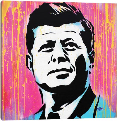 John F. Kennedy Canvas Art Print - John F. Kennedy