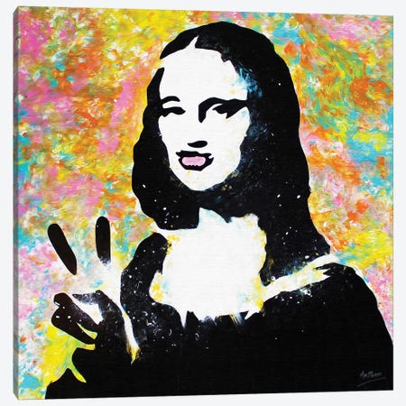 Mona Lisa Duck Lips Canvas Print #BAE22} by MR BABES Canvas Print
