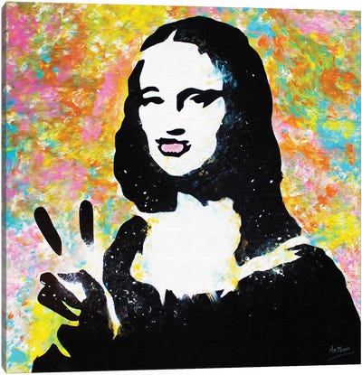 Mona Lisa Duck Lips Canvas Art Print - MR BABES