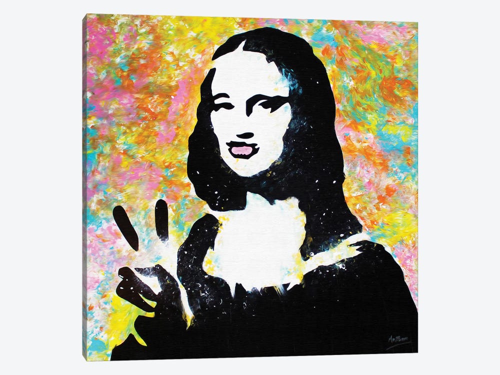 Mona Lisa Duck Lips by MR BABES 1-piece Canvas Wall Art