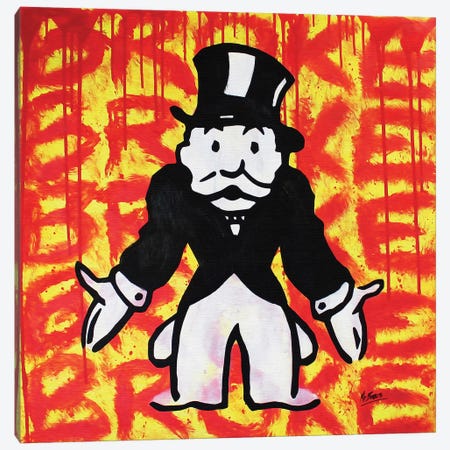 Mr. Monopoly (Broke) Canvas Print #BAE23} by MR BABES Canvas Print