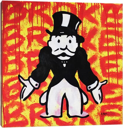 Mr. Monopoly (Broke) Canvas Art Print - Color Palettes