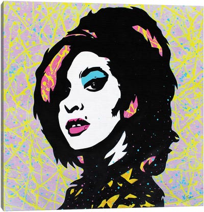 Amy Winehouse Canvas Art Print - R&B & Soul Music Art