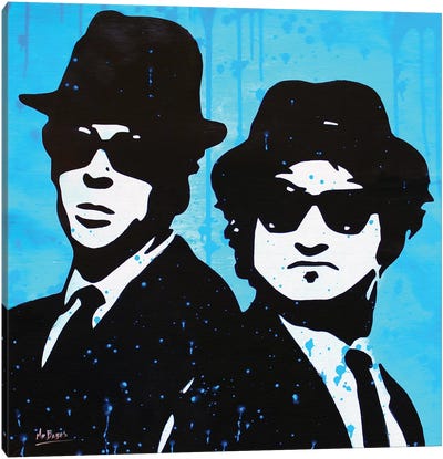 The Blues Brothers Canvas Art Print - Pop Art