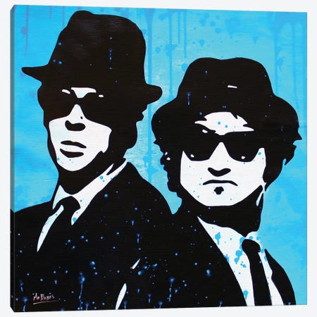 The Blues Brothers Canvas Print #BAE30} by MR BABES Canvas Artwork