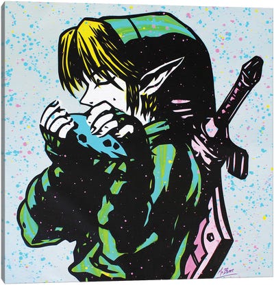 The Legend Of Zelda: Link (Ocarina Of Time) Canvas Art Print - Kids Character Art