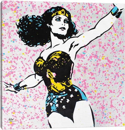 Wonder Woman Canvas Art Print - Comic Book Character Art
