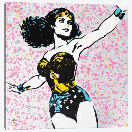 Wonder Woman Canvas Print #BAE35} by MR BABES Art Print