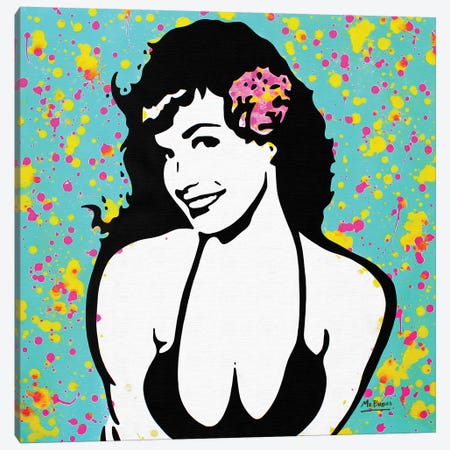 Bettie Page Canvas Print #BAE4} by MR BABES Canvas Art Print