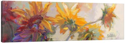 Three Long Blossoms Canvas Art Print - Sunflower Art