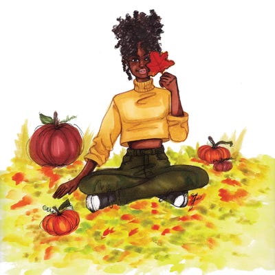 Autumn Leaves by Brooke Ashley framed canvas print