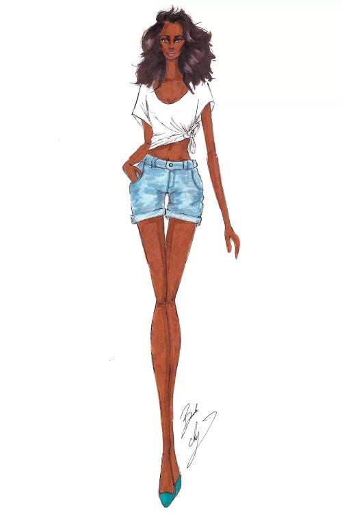 Lady in Denim by Brooke Ashley wall art