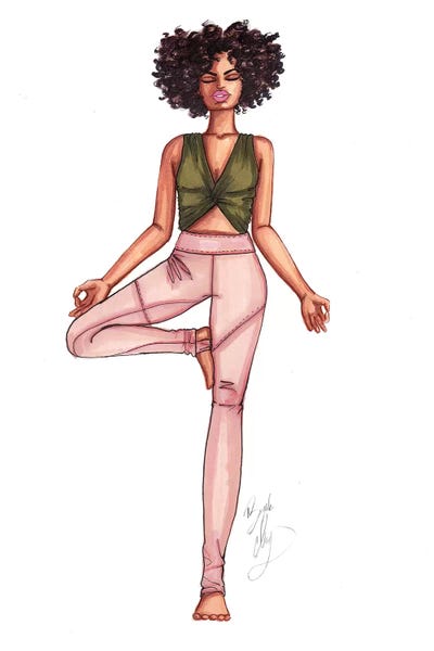 Tree Pose by Brooke Ashley framed canvas print