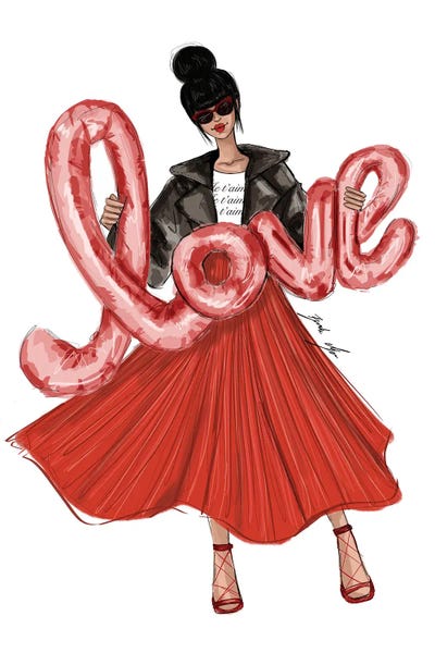 Je T'Aime by Brooke Ashley framed canvas print