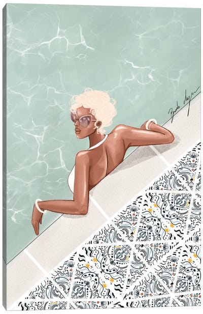Pool Side Canvas Art Print - Brooke Ashley