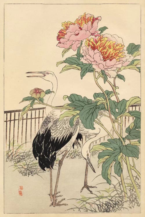 Crane And Peony