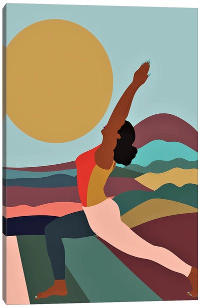 Keep Your Head To The Sky Canvas Art Print - Yoga Art