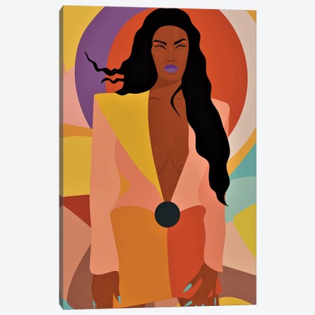 She Did Not Come To Play Canvas Print #BAP60} by Brandie Adams-Piphus Canvas Artwork