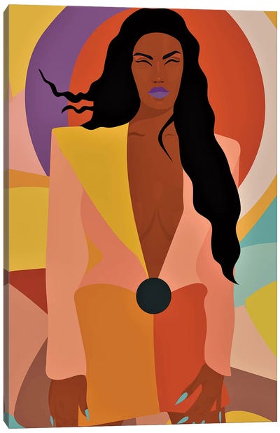 She Did Not Come To Play Canvas Art Print - Brandie Adams-Piphus