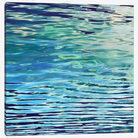 Aqua Reflections Canvas Print #BAR1} by Michael Barrett Canvas Wall Art