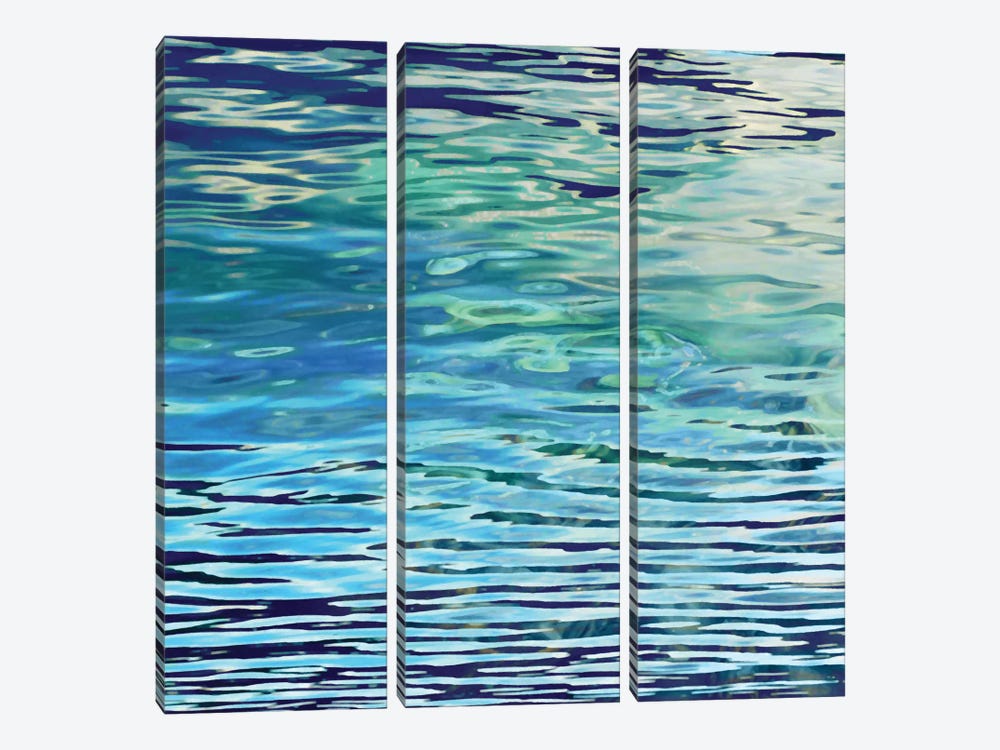 Aqua Reflections by Michael Barrett 3-piece Canvas Art Print