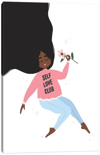 Self Love Club Canvas Art Print - Self-Care Art