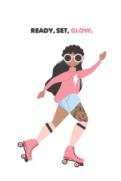 Ready, Set, Glow by The Beau Studio framed canvas print