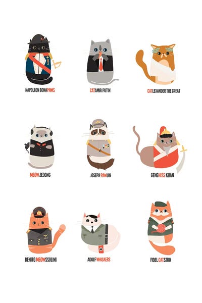 Political & Historical Figures: Bad Kitties by The Beau Studio
