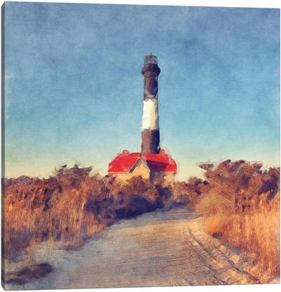 Fire Island Light Canvas Art Print - Lighthouse Art