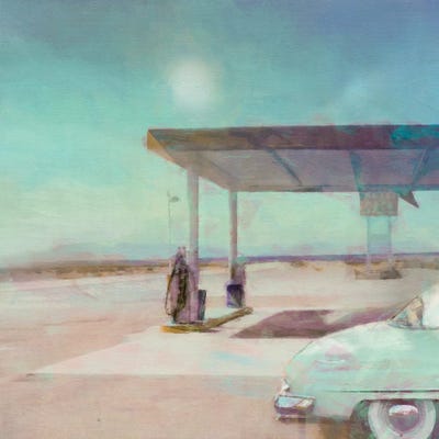 Gas Stop by Noah Bay metal wall art