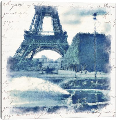 Paris in Blue I Canvas Art Print