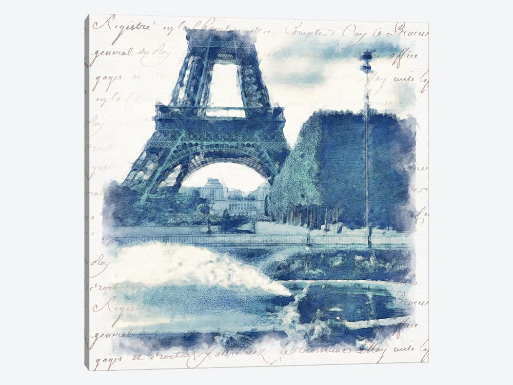 Paris in Blue I by Noah Bay 1-piece Canvas Art Print