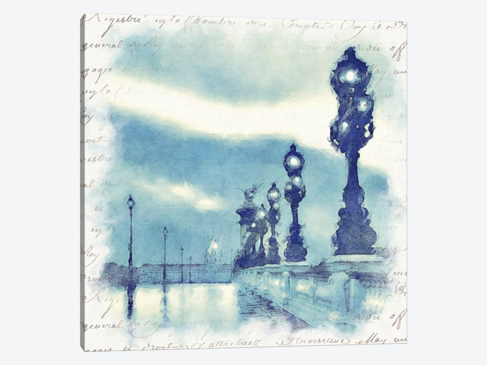 Paris in Blue II by Noah Bay 1-piece Canvas Art