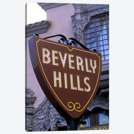 Beverly Hills Street Sign, Los Angeles County, California, USA Canvas Print #BBA2} by Bill Bachmann Canvas Art Print