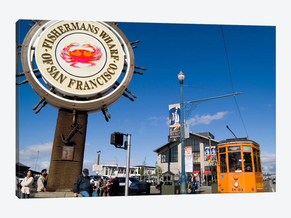Fisherman's Wharf, San Francisco, California, USA by Bill Bachmann 1-piece Canvas Art Print