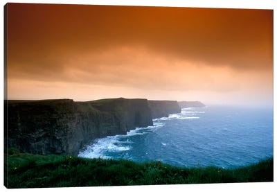 Cliffs Of Moher, County Clare, Munster Province, Republic Of Ireland Canvas Art Print - Natural Wonders
