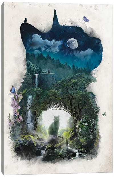 The Realm Of Cats Canvas Art Print - Waterfalls