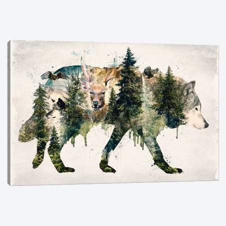 Walk With Wolves Canvas Print #BBI109} by Barrett Biggers Canvas Print