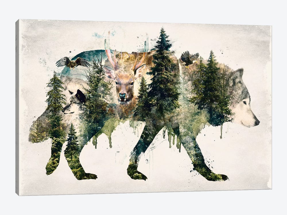 Walk With Wolves by Barrett Biggers 1-piece Canvas Wall Art
