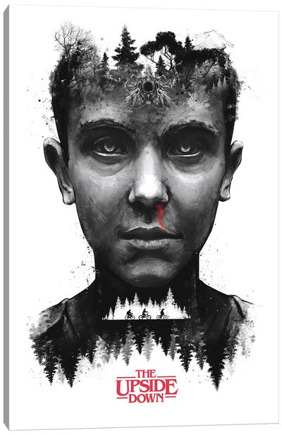 The Upside Down Canvas Art Print - Millie Bobby Brown