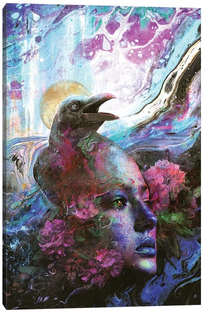 Raven Memories Canvas Art Print - Raven Art