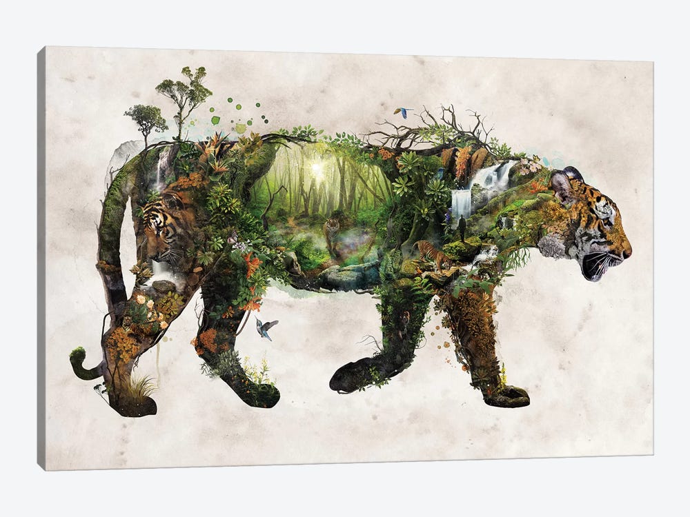 Surreal Tiger by Barrett Biggers 1-piece Canvas Wall Art