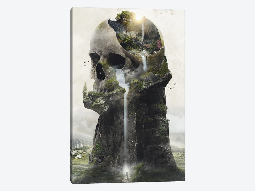Skull Tower by Barrett Biggers 1-piece Art Print