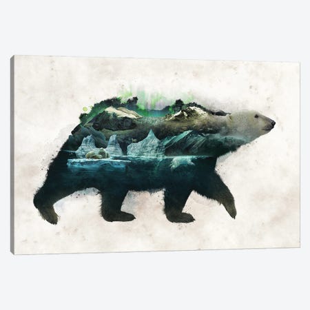 Polar Bear Canvas Print #BBI137} by Barrett Biggers Art Print