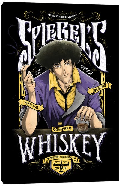 Cowboy Whiskey Canvas Art Print - Anime Art